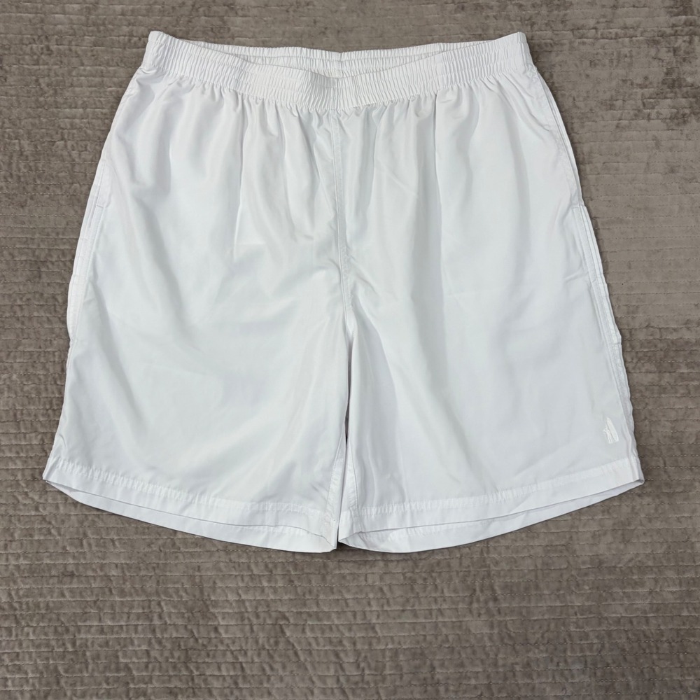 Johnnie-O Mens XL White Performance Golf Swim Shorts Elastic Waist Board‎ Shorts